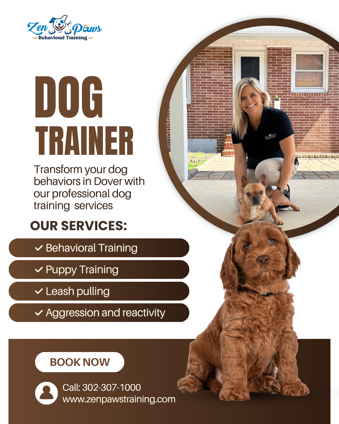 Certified dog trainer in Dover, DE — Zen Paws Training in-home dog training